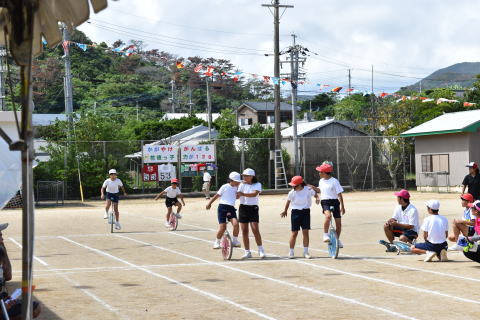 運動会・一輪車リレー